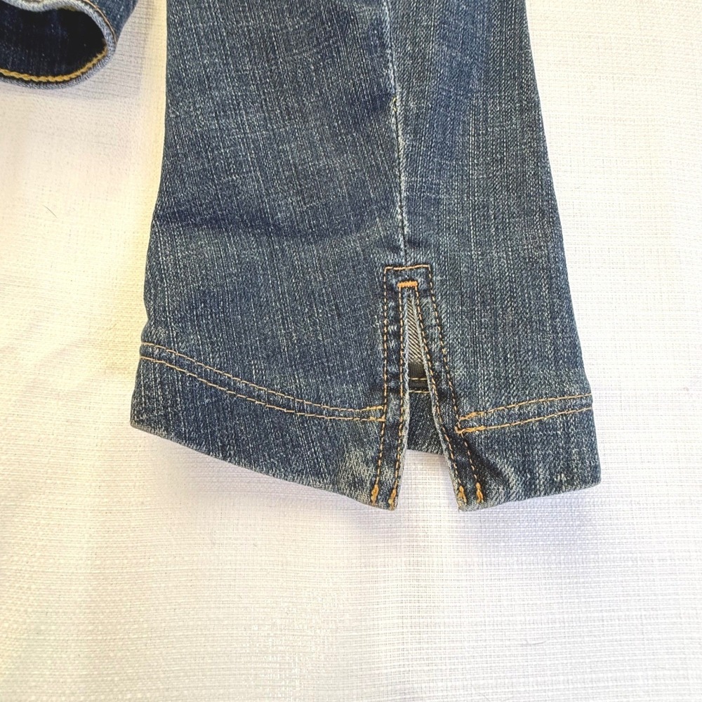 AG Adriano Goldschmied Denim Jacket Medium Bell‎ Sleeve Fitted Y2K - Picture 12 of 14
